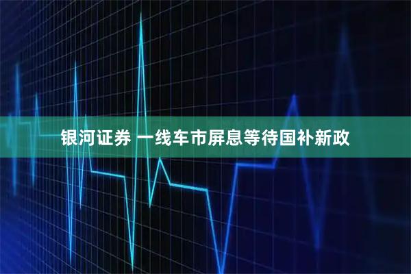 银河证券 一线车市屏息等待国补新政